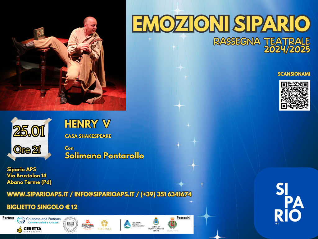HENRY V – Rassegna Teatrale Emozioni Sipario
