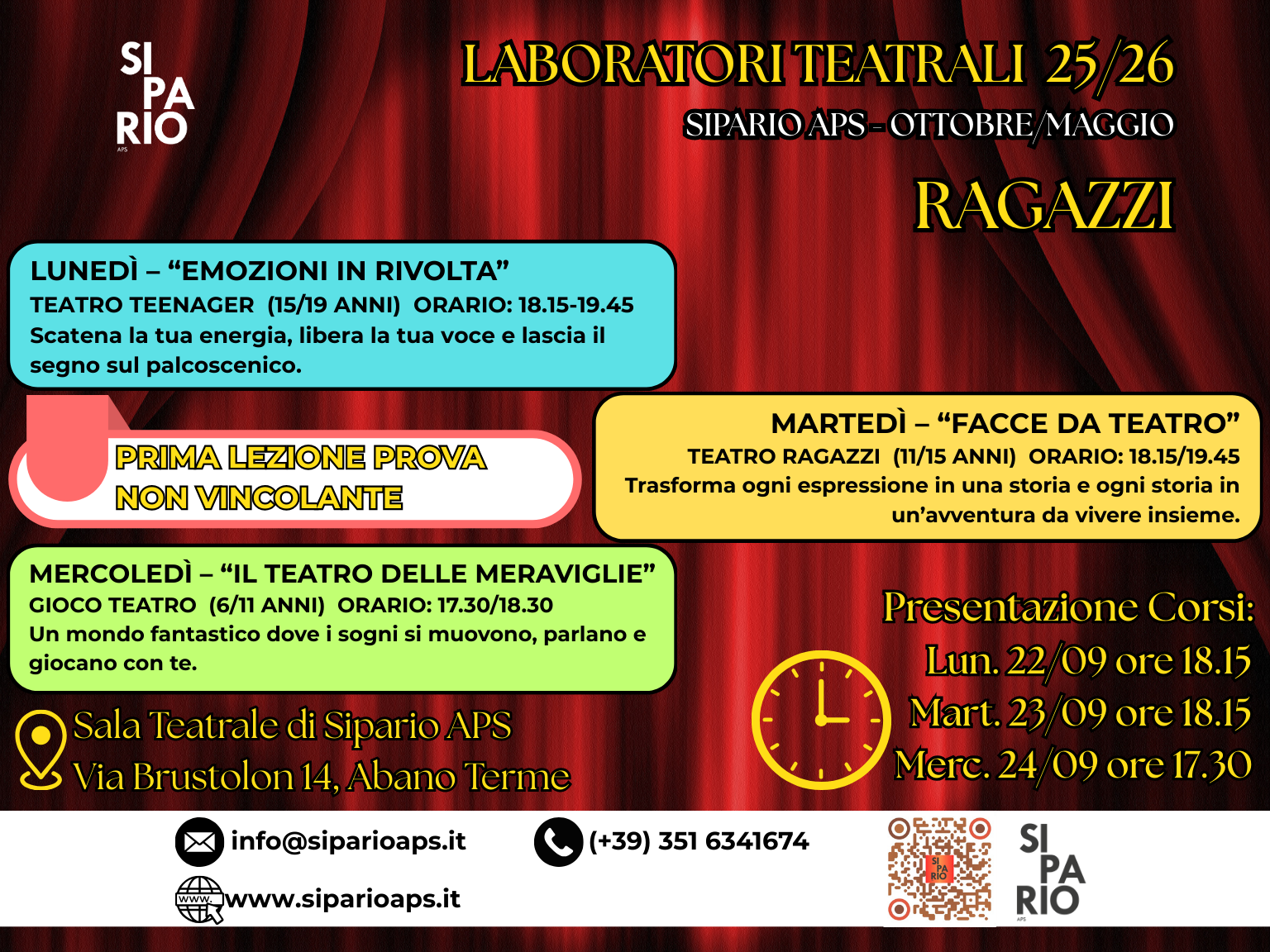 Presentazione LABORATORI TEATRALI RAGAZZI