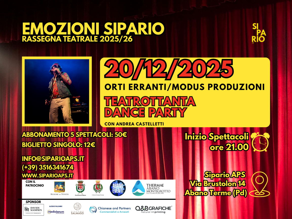 TEATROTTANTA DANCE PARTY – Rassegna Teatrale Emozioni Sipario